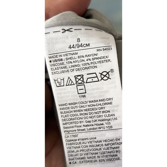 Banana Republic Heather Gray Pineapple Jewel Beaded Embellished Sheath Dress 8 - Picture 9 of 9